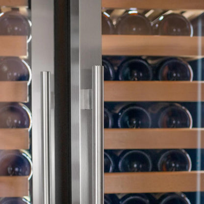 Allavino 100-Bottle Dual Zone Wine Refrigerator – Stainless Steel French Doors with Two Refrigerated Drawers