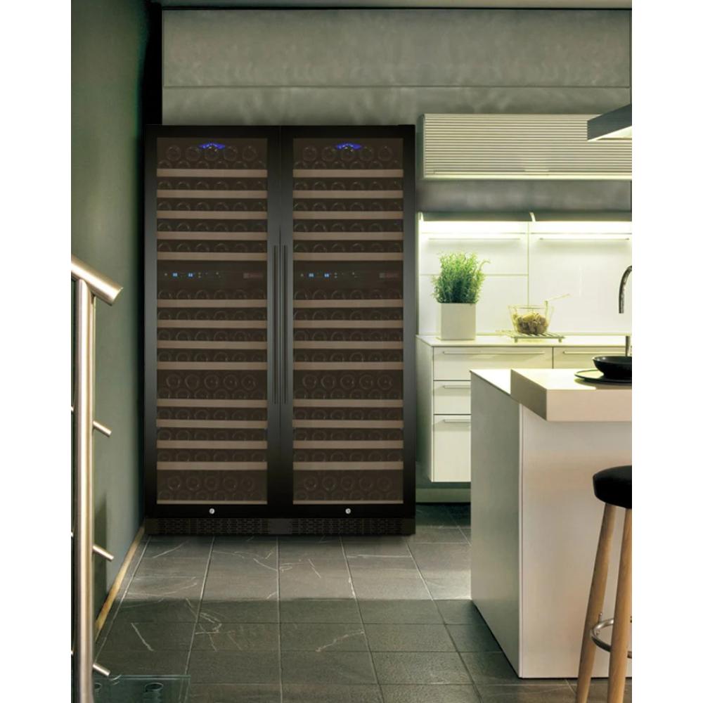 Allavino FlexCount Series 344-Bottle Four Zone Wine Refrigerator– Black Finish