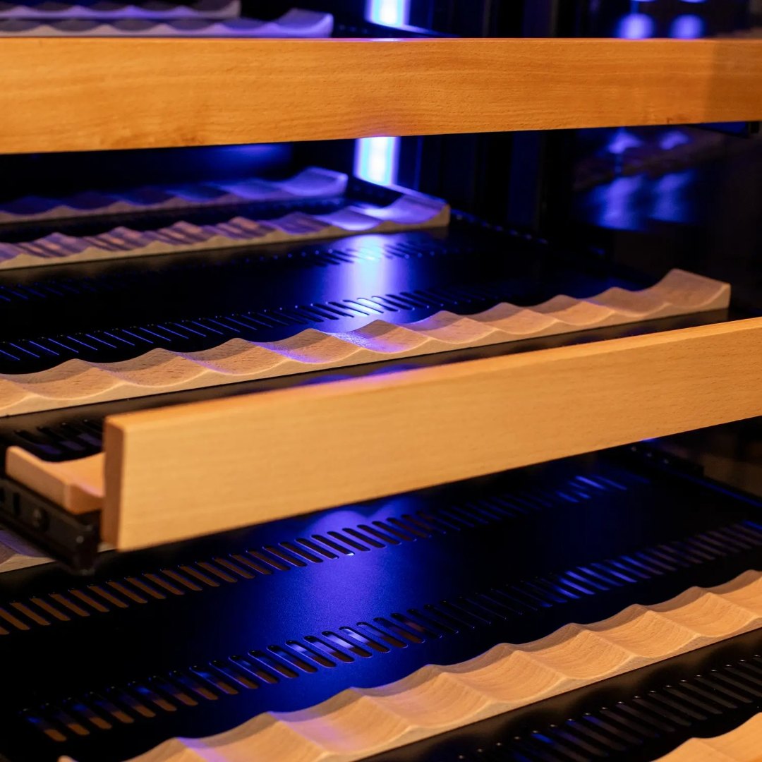 Allavino Reserva Series 71" 317-Bottle Three Zone Wine Refrigerators – Black Glass Doors