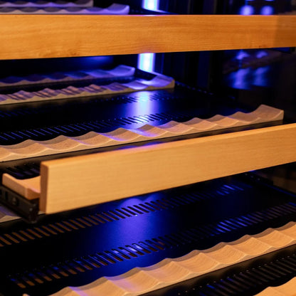 Allavino Reserva Series 71" 317-Bottle Three Zone Wine Refrigerators – Black Glass Doors