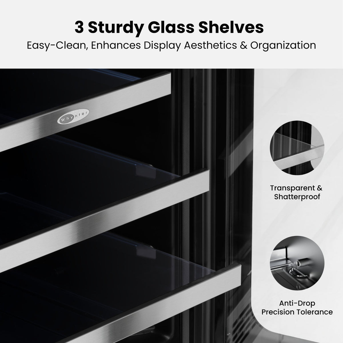 Whynter 128-Can Single Zone Beverage Center – 15-Inch Stainless Steel, Reversible Hinge