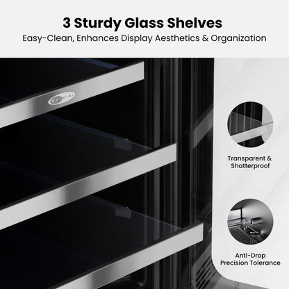 Whynter 128-Can Single Zone Beverage Center – 15-Inch Stainless Steel, Reversible Hinge