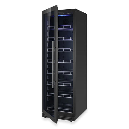 KingsBottle 71" - 630 Can Beverage Refrigerator – Black, Right Hinge