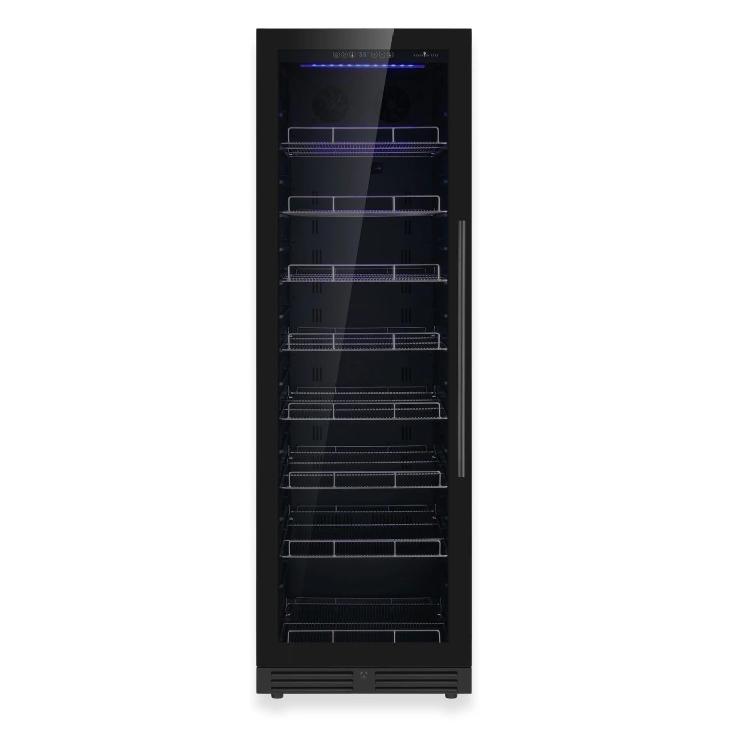 KingsBottle 71" - 630 Can Beverage Refrigerator – Black, Right Hinge