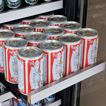 Allavino FlexCount Series 30-Bottle/88-Can Triple Zone Wine & Beverage Center – Stainless Steel Side-by-Side Design