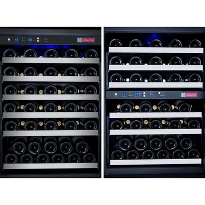 FlexCount metal shelves storing red and white wine